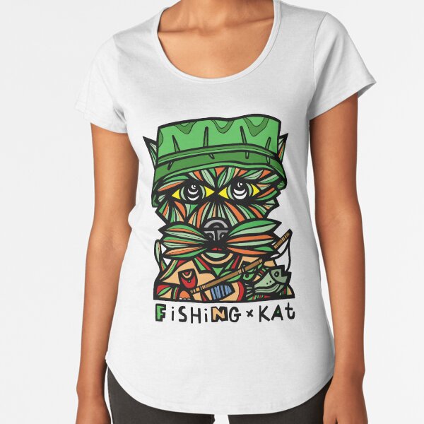 "Fishing Kat" Premium Scoop T-Shirt