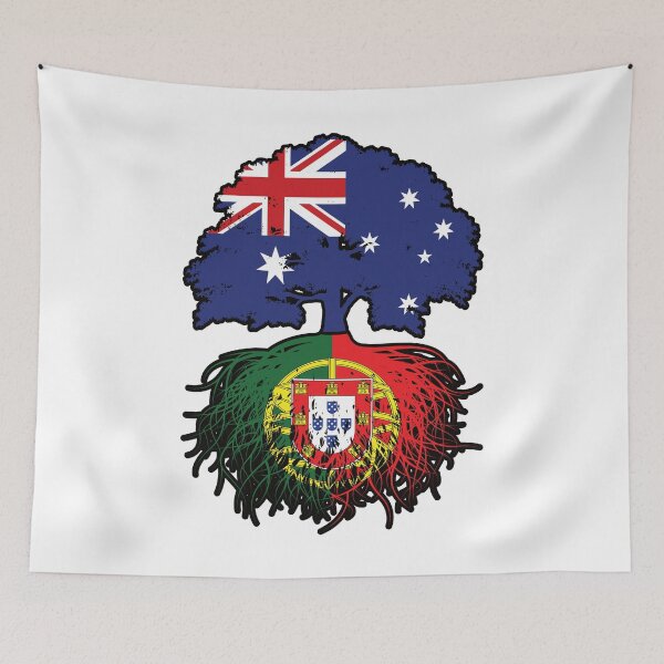 Item preview, Portugal Portuguese Australian Australia Tree Roots Flag designed and sold by FlagX.