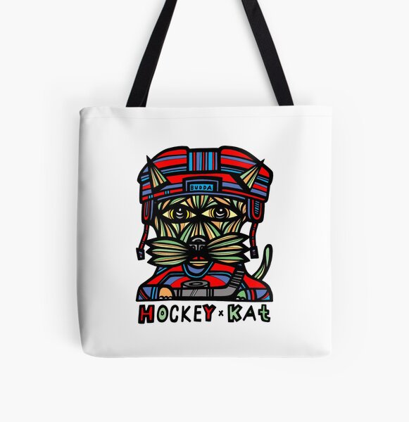 "Hockey Kat" All Over Print Tote Bag