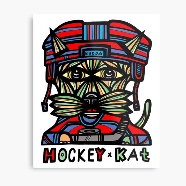 "Hockey Kat" Metal Print