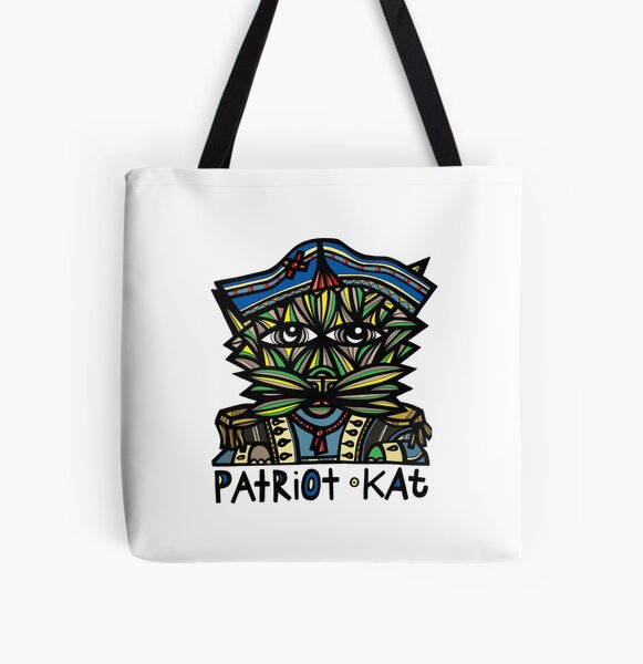 "Patriot Kat" All Over Print Tote Bag