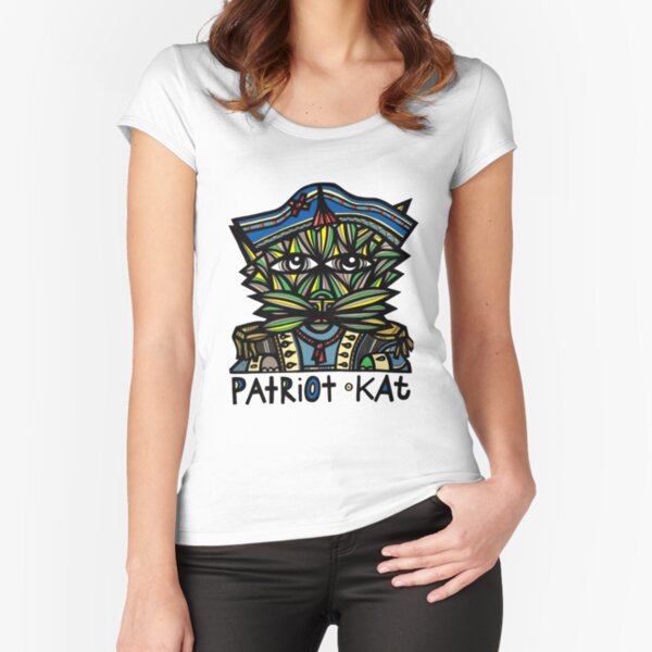 "Patriot Kat" Fitted Scoop T-Shirt