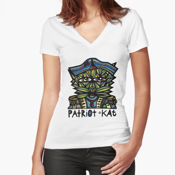 "Patriot Kat" Fitted V-Neck T-Shirt