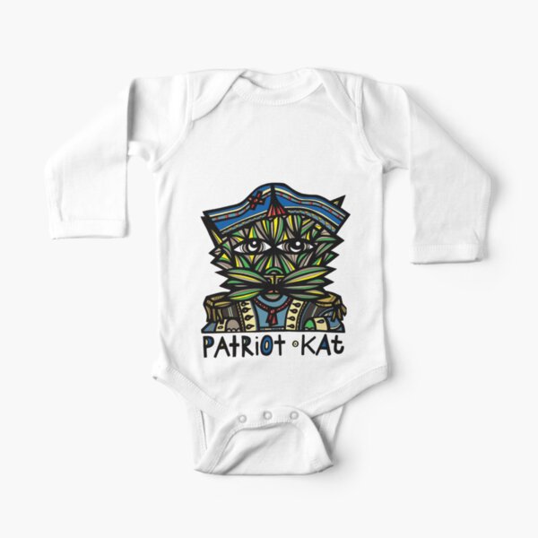 "Patriot Kat" Long Sleeve Baby One-Piece