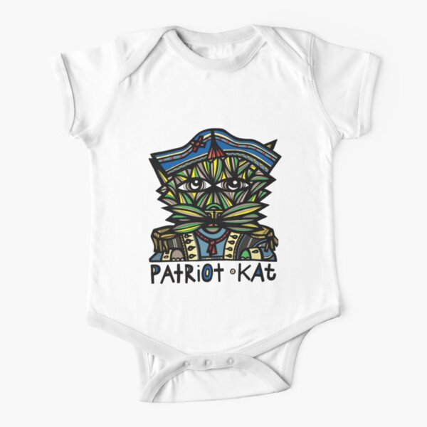 "Patriot Kat" Short Sleeve Baby One-Piece