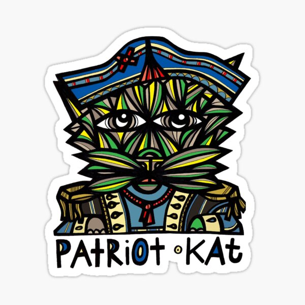 "Patriot Kat" Sticker