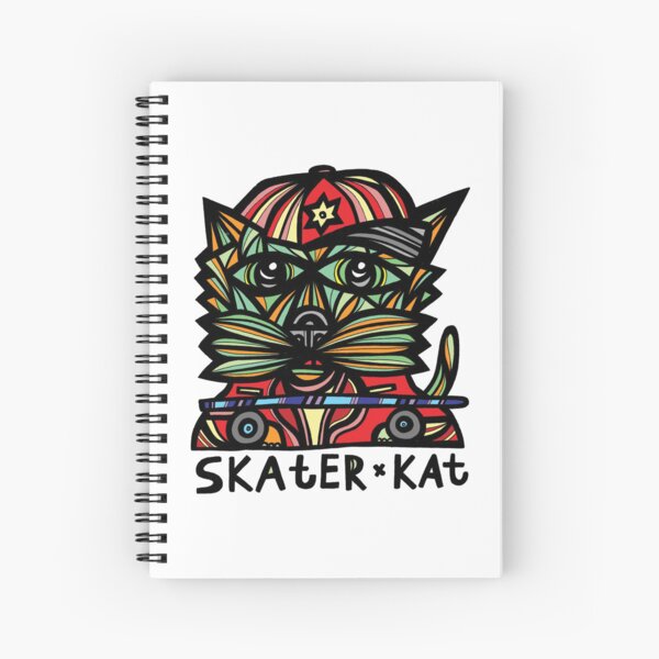 "Skater Kat" Spiral Notebook