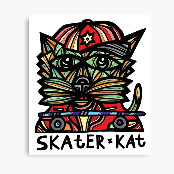 "Skater Kat" Canvas Print