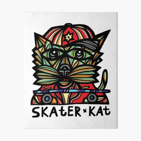 "Skater Kat" Art Board Print