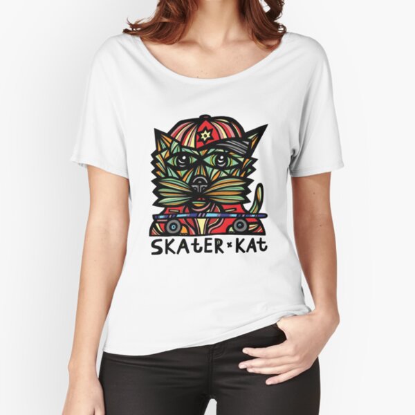 "Skater Kat" Relaxed Fit T-Shirt