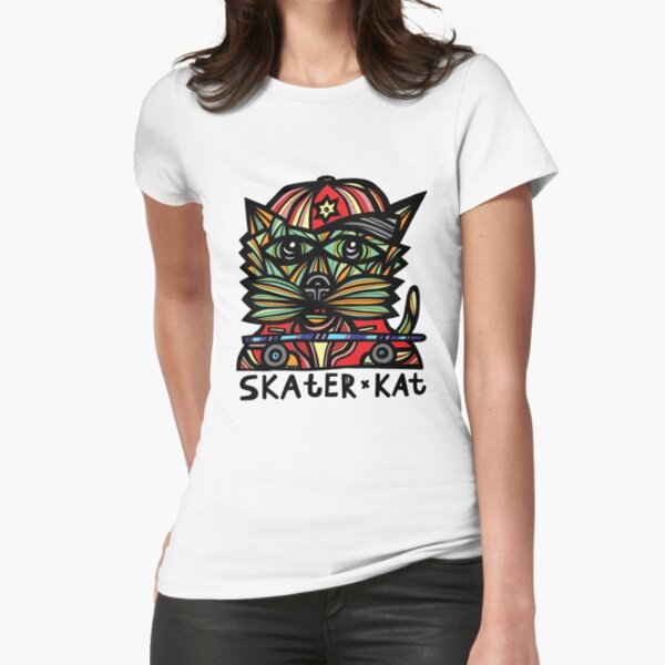 "Skater Kat" Fitted T-Shirt