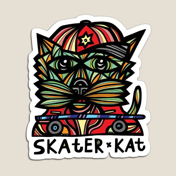 "Skater Kat" Magnet