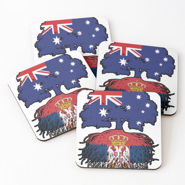 Item preview, Serbia Serbian Australian Australia Tree Roots Flag designed and sold by FlagX.