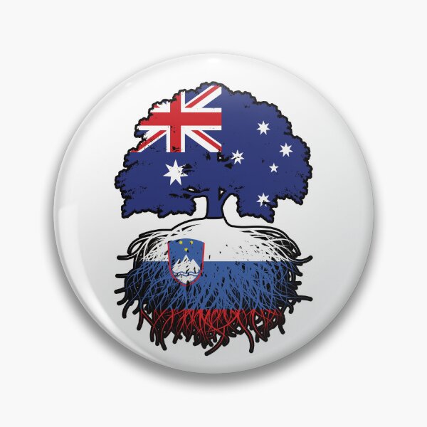 Item preview, Slovenia Slovenian Australian Australia Tree Roots Flag designed and sold by FlagX.