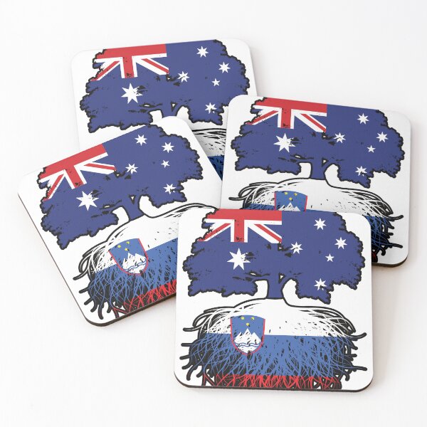 Item preview, Slovenia Slovenian Australian Australia Tree Roots Flag designed and sold by FlagX.