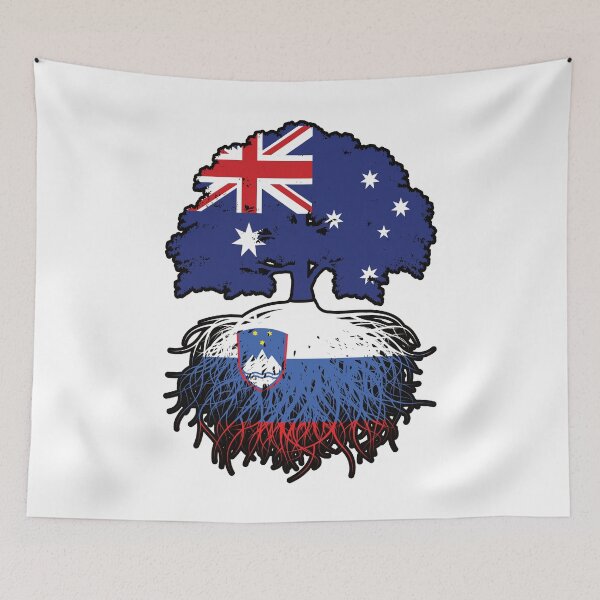 Item preview, Slovenia Slovenian Australian Australia Tree Roots Flag designed and sold by FlagX.