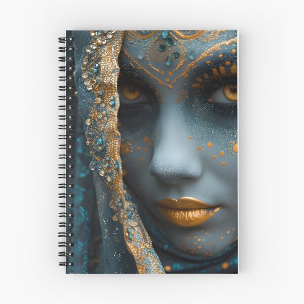 Item preview, Mystical woman with intricate patterned face veil designed and sold by Artessie.