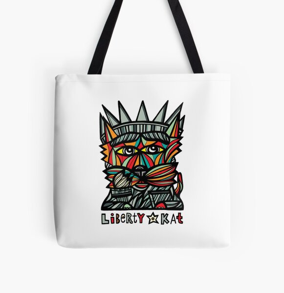 "Liberty Kat" All Over Print Tote Bag