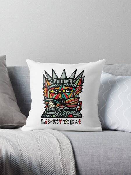 "Liberty Kat" Throw Pillow