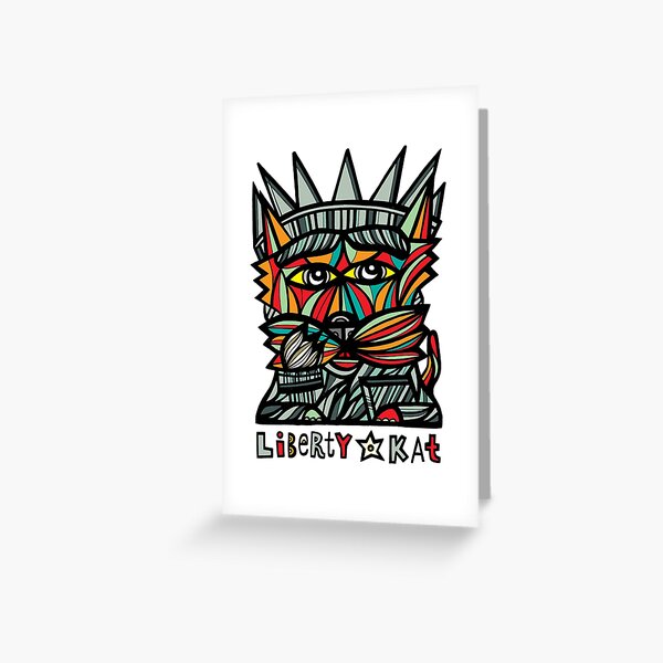 "Liberty Kat" Greeting Card