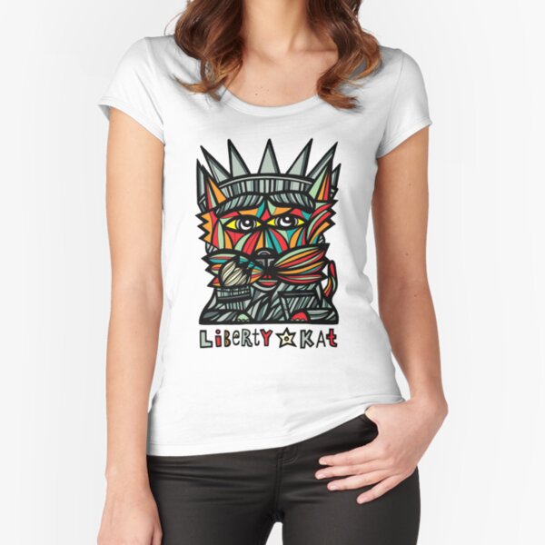 "Liberty Kat" Fitted Scoop T-Shirt