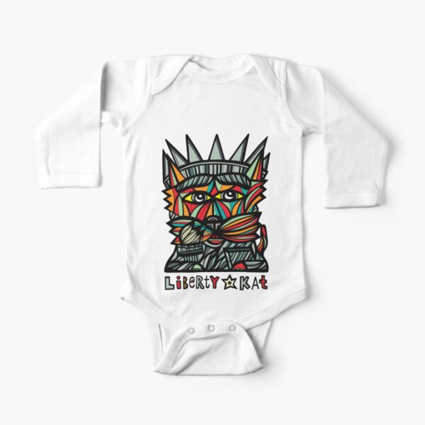 "Liberty Kat" Long Sleeve Baby One-Piece