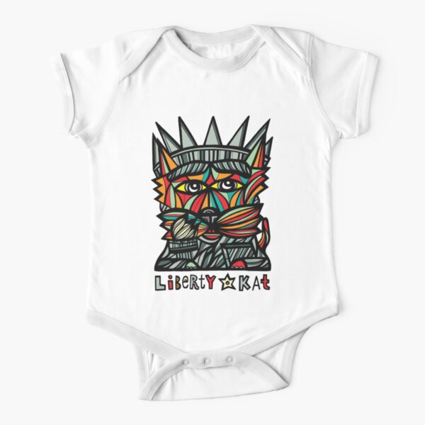 "Liberty Kat" Short Sleeve Baby One-Piece