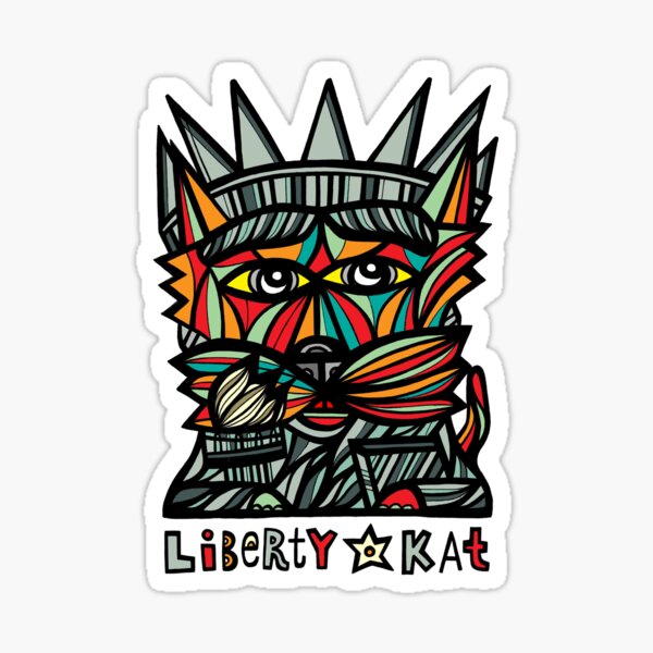 "Liberty Kat" Sticker