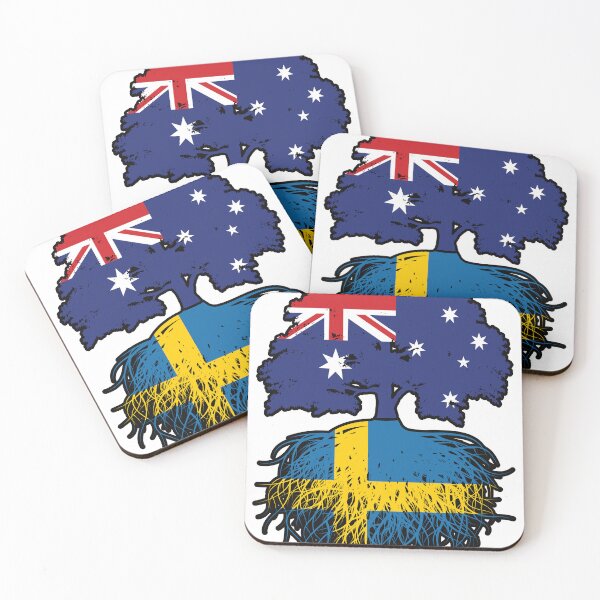 Item preview, Sweden Swedish Australian Australia Tree Roots Flag designed and sold by FlagX.