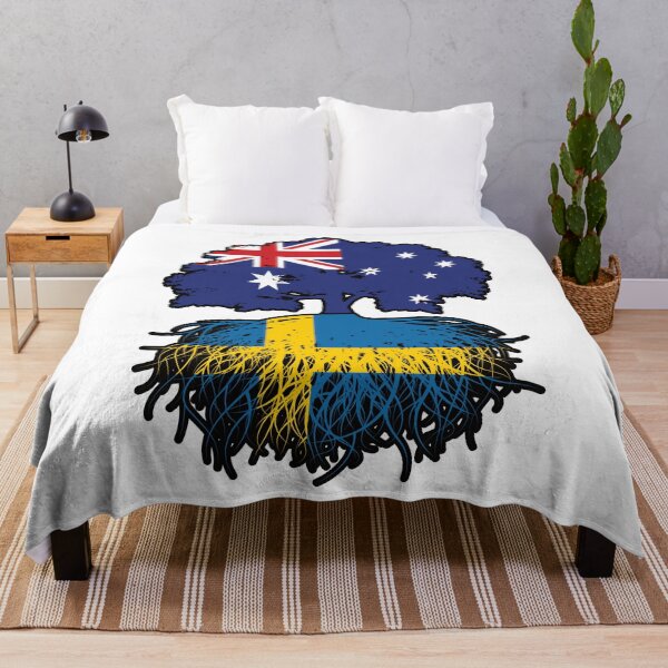 Item preview, Sweden Swedish Australian Australia Tree Roots Flag designed and sold by FlagX.