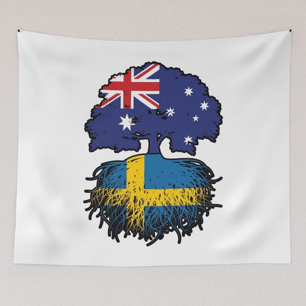 Item preview, Sweden Swedish Australian Australia Tree Roots Flag designed and sold by FlagX.