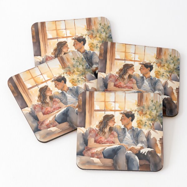 Item preview, True Love Couple Watercolor Painting  designed and sold by Juana-.