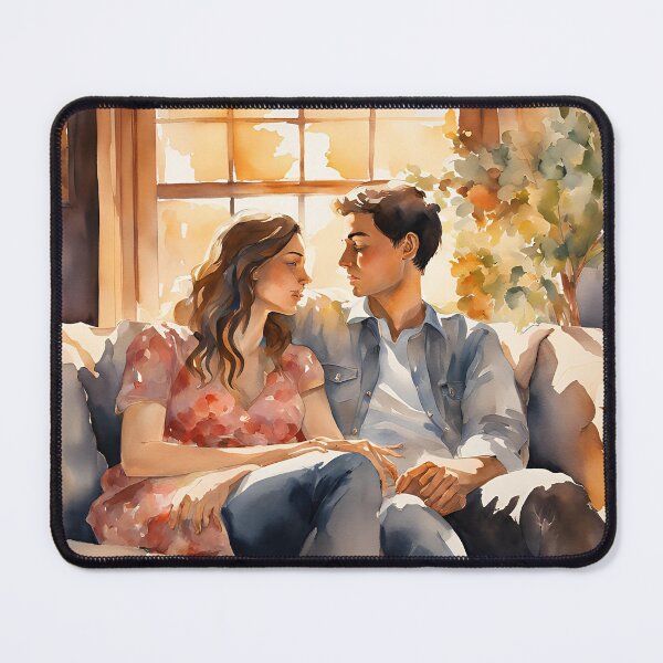 Item preview, True Love Couple Watercolor Painting  designed and sold by Juana-.