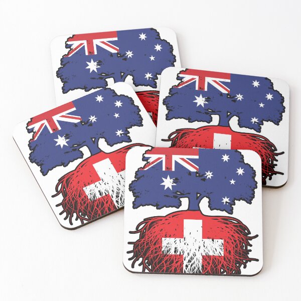 Item preview, Switzerland Swiss Australian Australia Tree Roots Flag designed and sold by FlagX.
