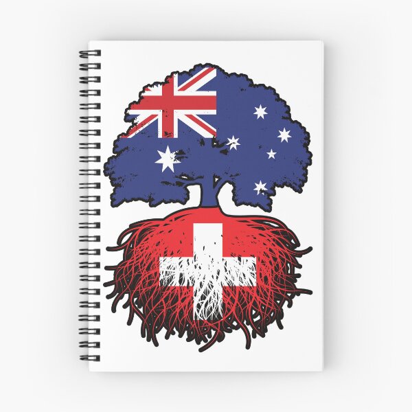 Item preview, Switzerland Swiss Australian Australia Tree Roots Flag designed and sold by FlagX.