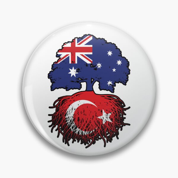 Item preview, Turkey Turkish Australian Australia Tree Roots Flag designed and sold by FlagX.