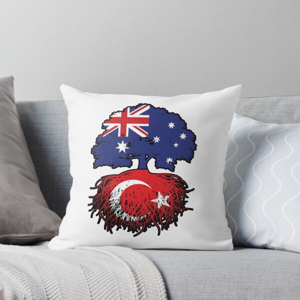 Item preview, Turkey Turkish Australian Australia Tree Roots Flag designed and sold by FlagX.