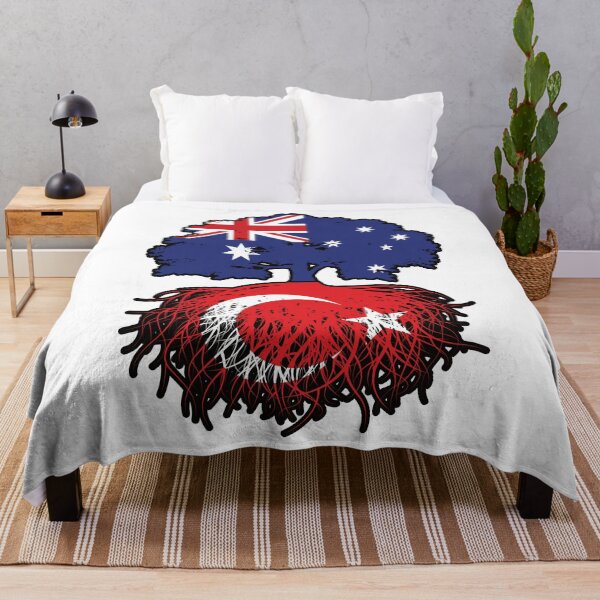 Item preview, Turkey Turkish Australian Australia Tree Roots Flag designed and sold by FlagX.