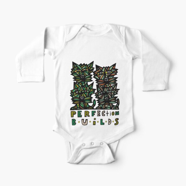 "Perfection Builds" Long Sleeve Baby One-Piece