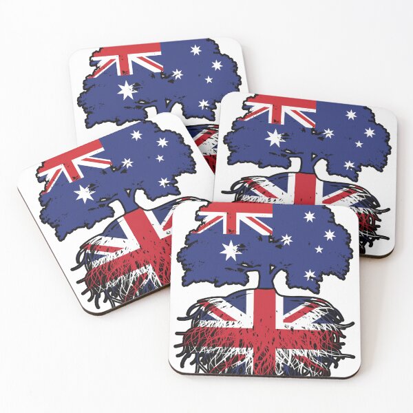 Item preview, UK British Australian Australia Tree Roots Flag designed and sold by FlagX.