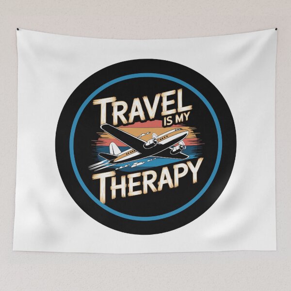 Item preview, Travel is my Therapy designed and sold by CookiesMerch.
