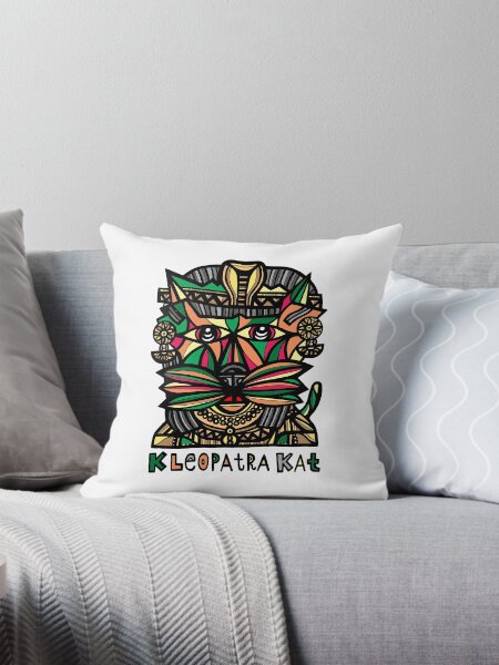 "Kleopatra Kat" Throw Pillow