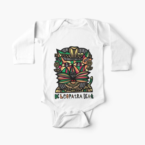 "Kleopatra Kat" Long Sleeve Baby One-Piece