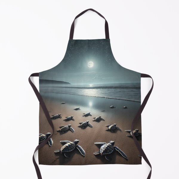 Item preview, Moonlit Journey: Baby Sea Turtles on the Beach designed and sold by NocturnalNook.