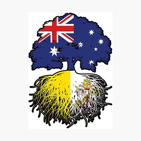 Item preview, Vatican Australian Australia Tree Roots Flag designed and sold by FlagX.
