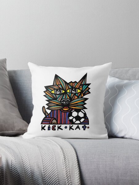 "Kick Kat" Throw Pillow