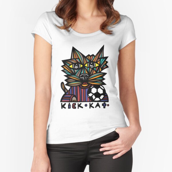 "Kick Kat" Fitted Scoop T-Shirt