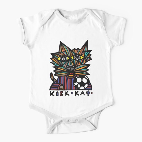 "Kick Kat" Short Sleeve Baby One-Piece