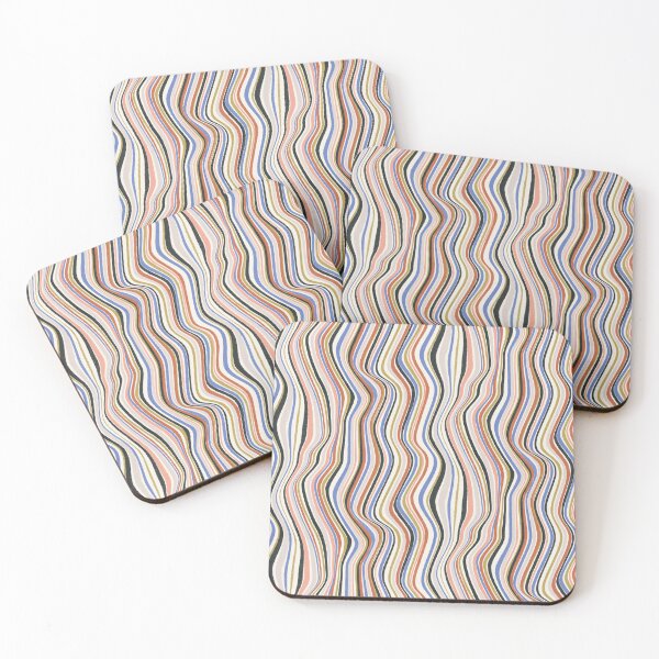 Item preview, Vertical Wavy Chalk Stripe - Vermont Cream designed and sold by appleyards.
