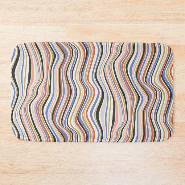 Item preview, Vertical Wavy Chalk Stripe - Vermont Cream designed and sold by appleyards.